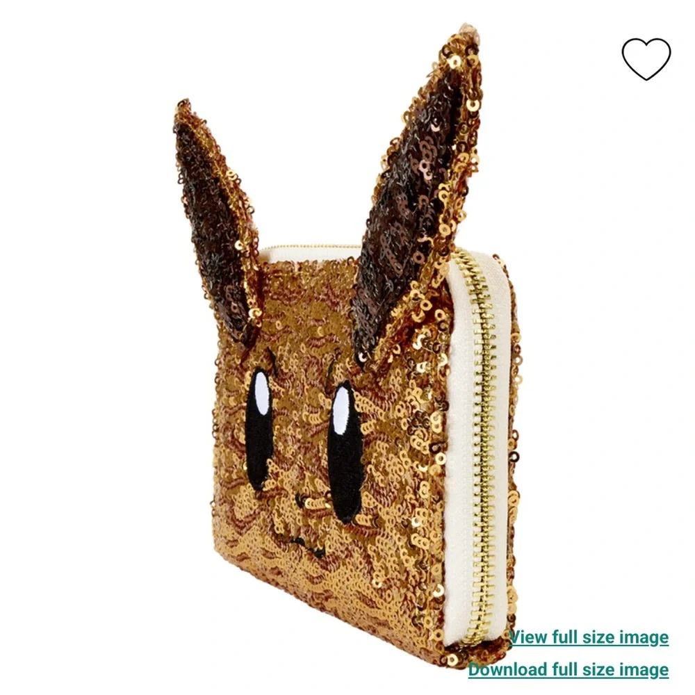 Loungefly Pokémon Exclusive Eevee Sequin Cosplay Mini Backpack & Wallet Set